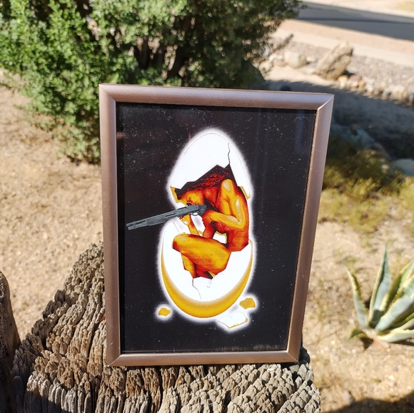 Other - Sci Fi Art Print woman hatching from egg with shotgun